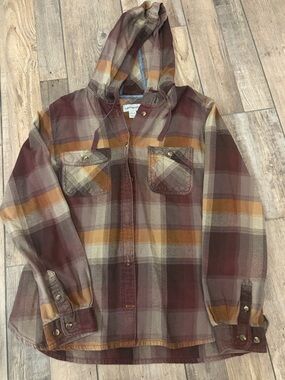 Women’s Carhartt Button Up Long Sleeve Shirt With Hood